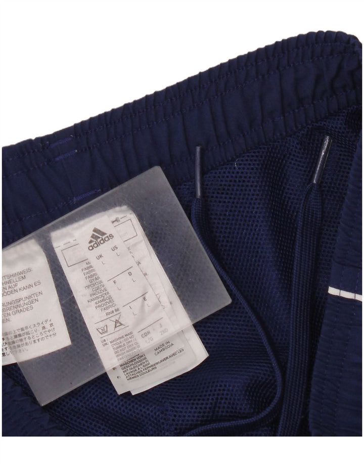 Adidas Mens Tracksuit Trousers Large  Navy Blue Polyester