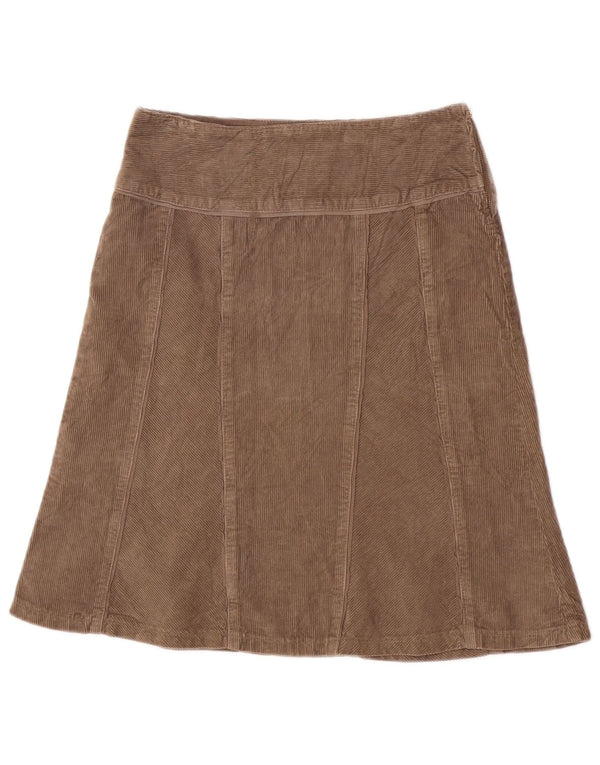 Benetton Womens Corduroy Skirt IT 40 Small W29 Beige Cotton