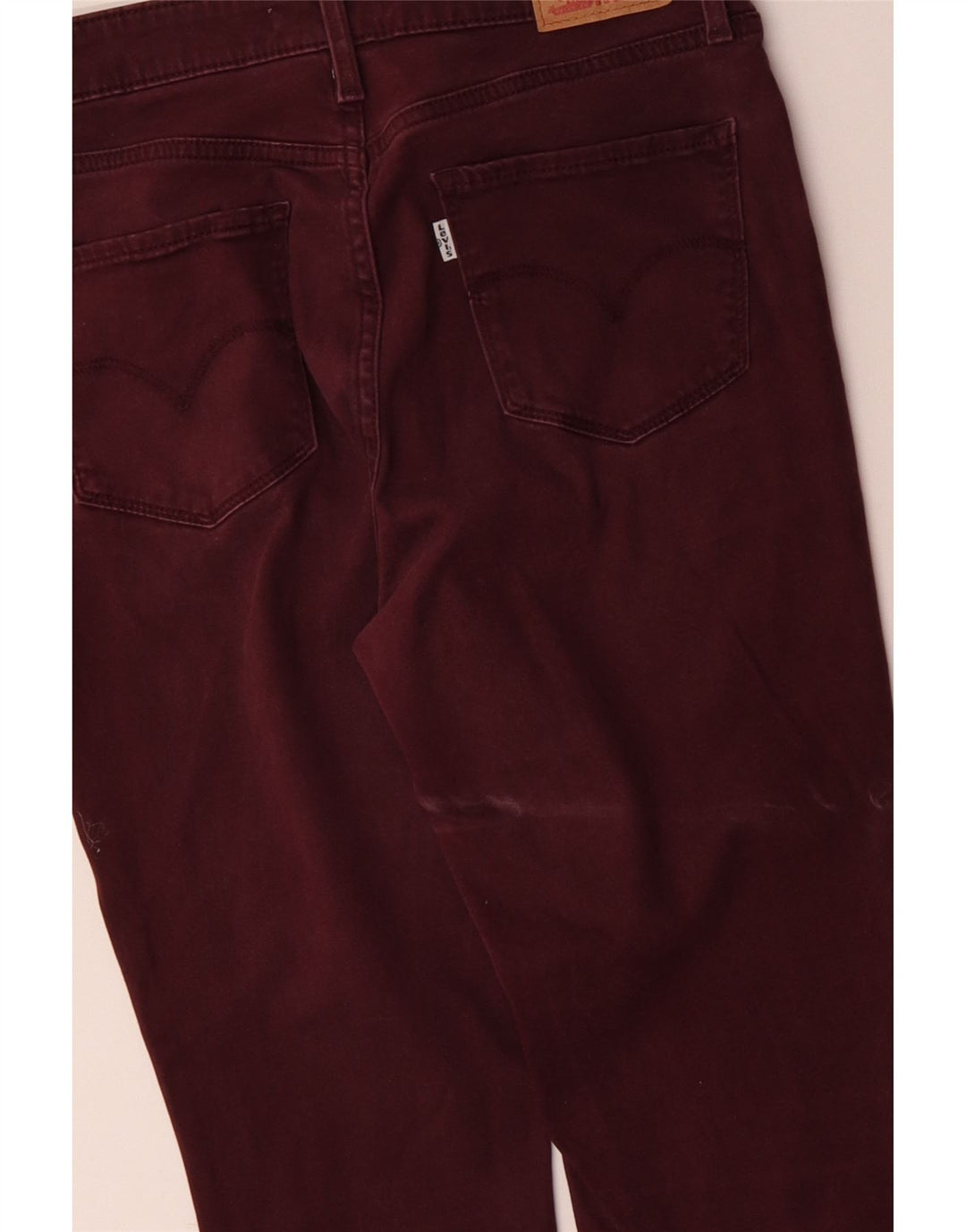 LEVI'S Womens 721 High Rise Skinny Jeans W30 L29  Burgundy Cotton