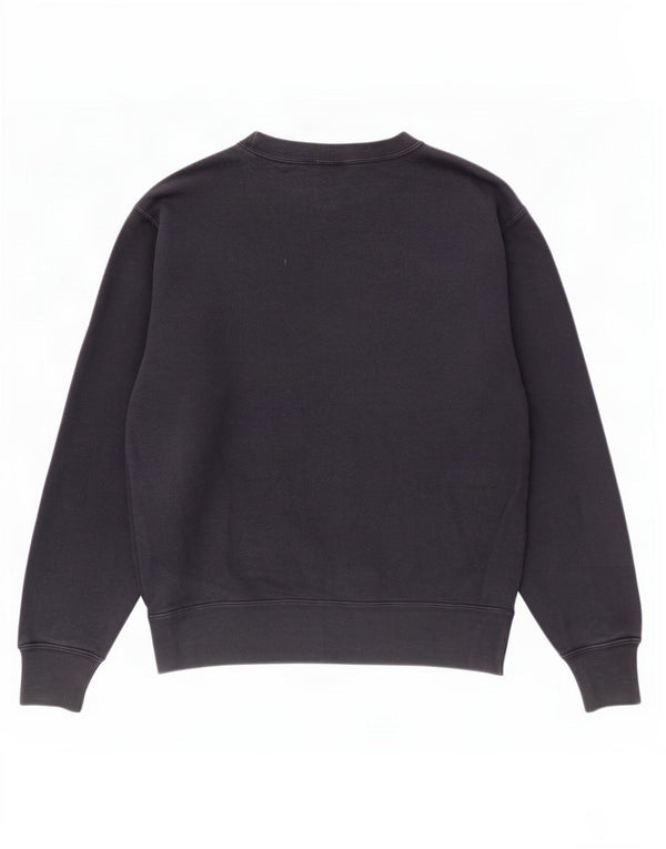 Champion Womens Graphic Sweatshirt Jumper UK 16 Large Navy Blue