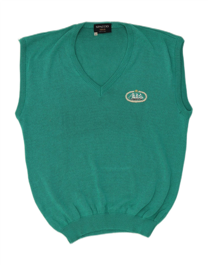 VINTAGE Mens Vest Tank Top IT 52 Large Green Vintage Vintage and Second-Hand Vintage from Messina Hembry 