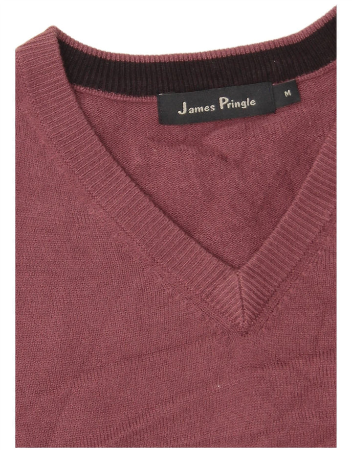 James Pringle Mens Vest Tank Top Medium Burgundy Acrylic