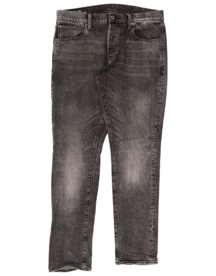 G-Star Mens Regular Tapered Jeans W34 L34 Grey Cotton