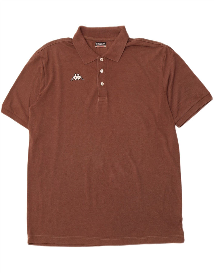 KAPPA Mens Polo Shirt 2XL Brown Cotton