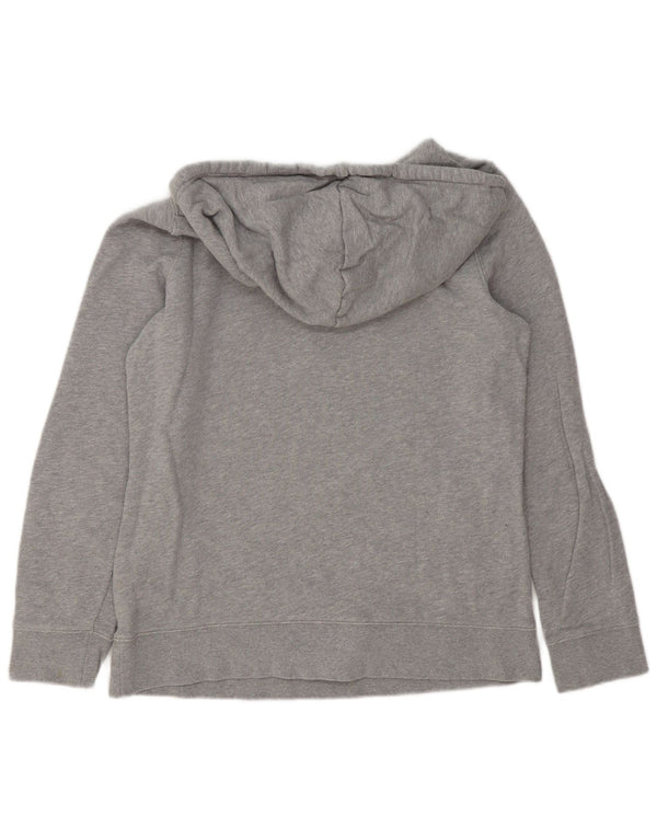 Adidas Womens Graphic Hoodie Jumper UK 12 Medium Grey Cotton