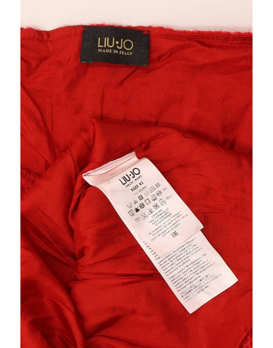 Liu Jo Womens Crochet Top 3/4 Sleeve IT 42 Medium Red Acrylic