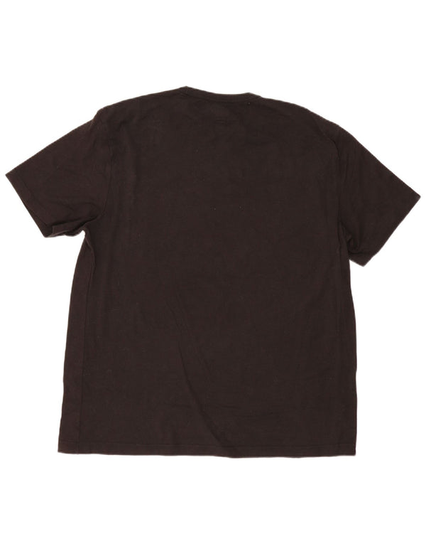 Lee Mens T-Shirt Top XL Black Striped Cotton
