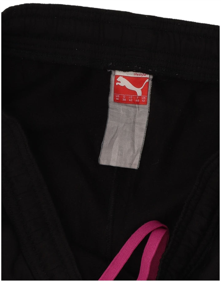 PUMA Womens Tracksuit Trousers Joggers UK 12 Medium W32 L32 Black