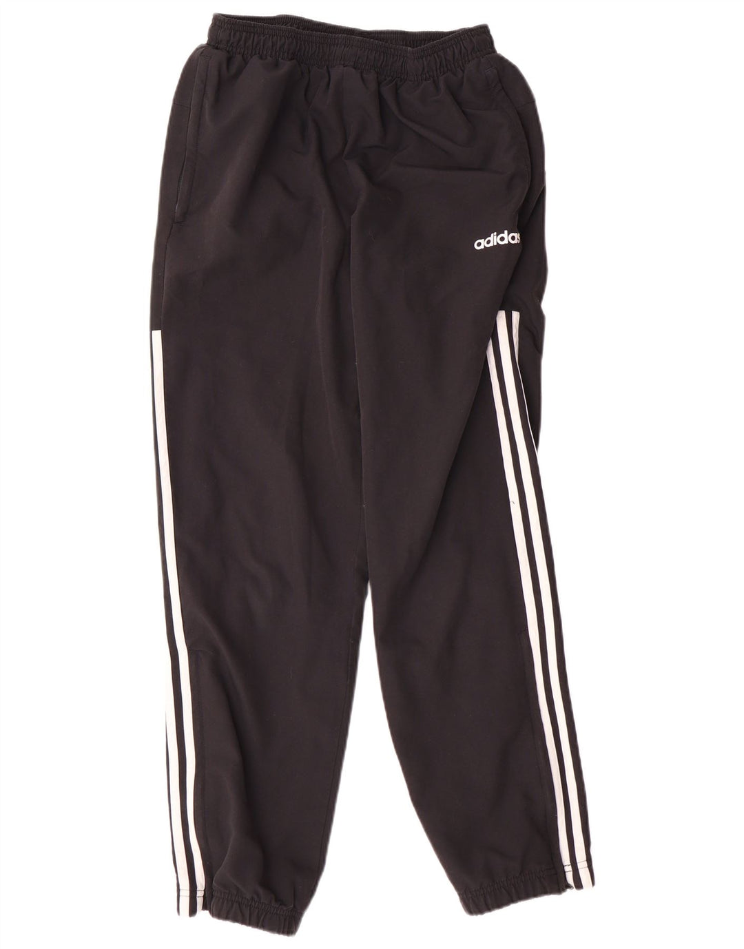 Adidas Mens Tracksuit Trousers Medium Black Striped Polyester