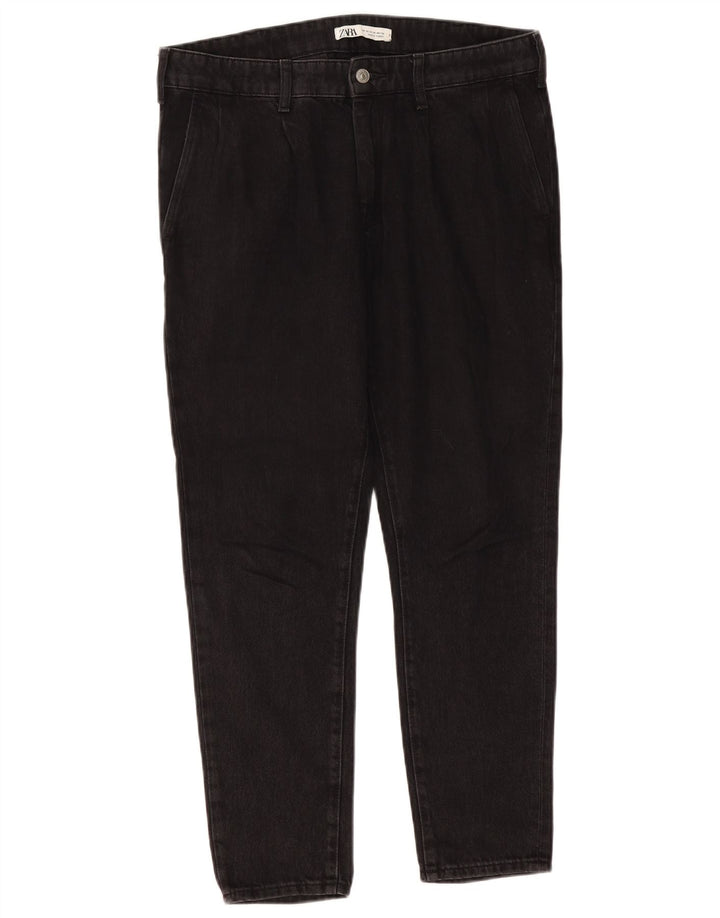 ZARA Mens Slim Jeans EU 42 Large W32 L27 Black Cotton