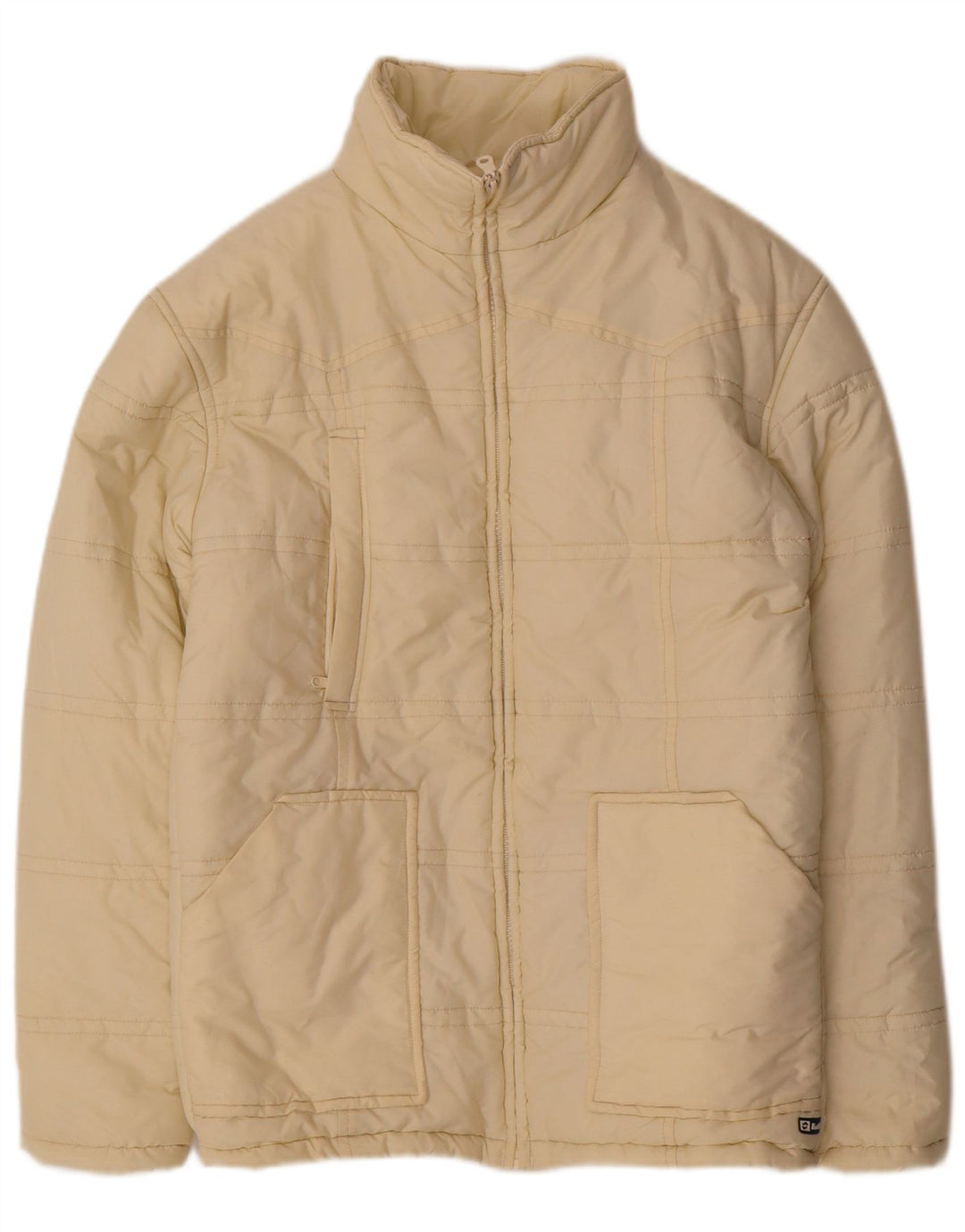 LOTTO Womens Padded Jacket UK 14 Medium Yellow Nylon