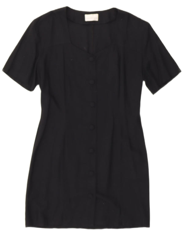 Collection Womens Shirt Dress UK 12 Medium Black Viscose