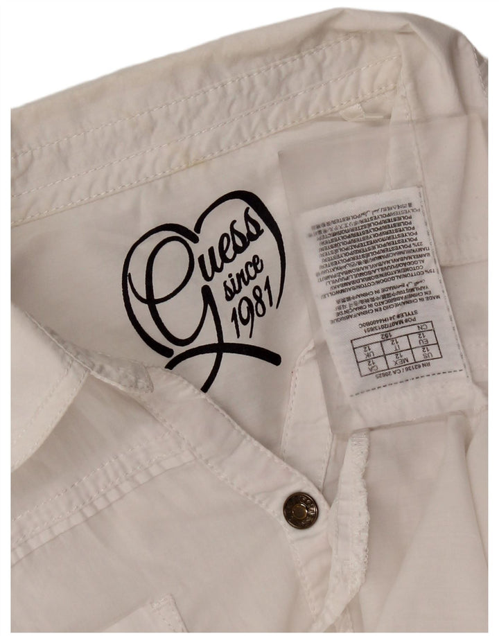 Guess Girls Shirt 11-12 Years White Cotton