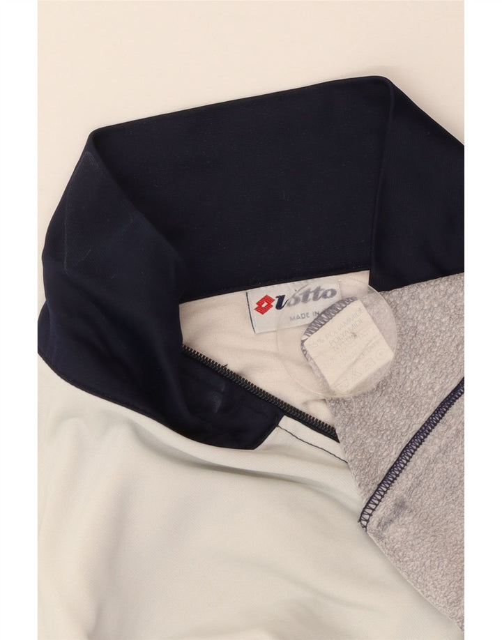 Lotto Mens Tracksuit Top Jacket Medium Navy Blue Colourblock Polyamide