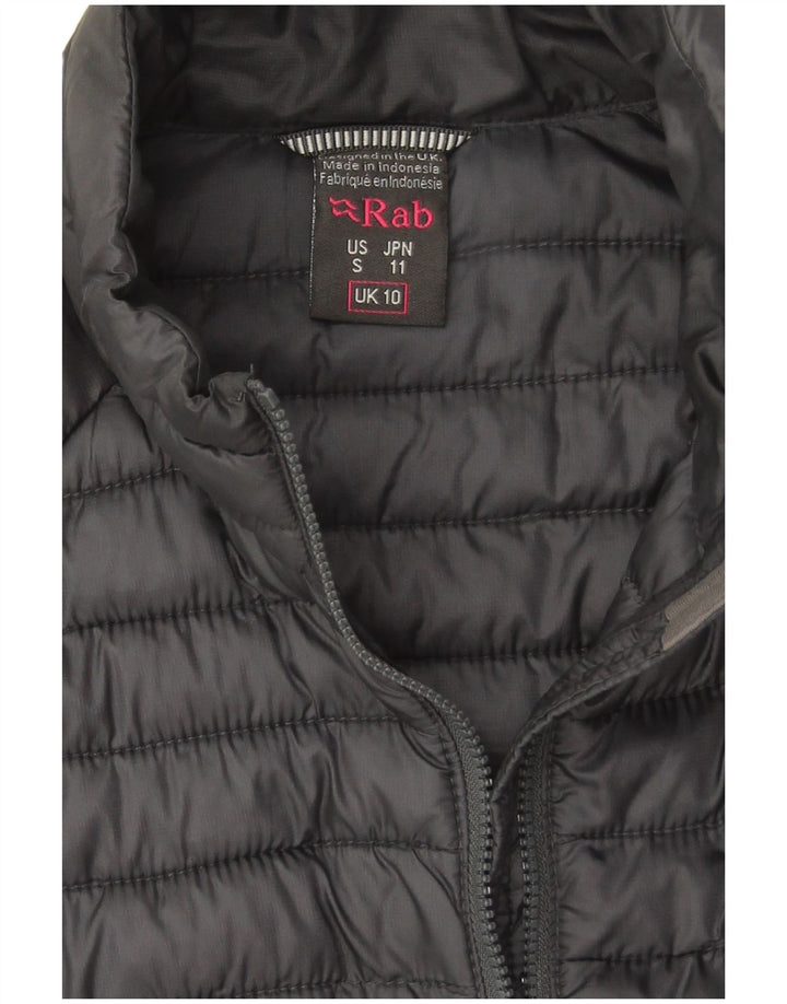 Rab Womens Oversized Padded Jacket UK 10 Small Grey Polyamide