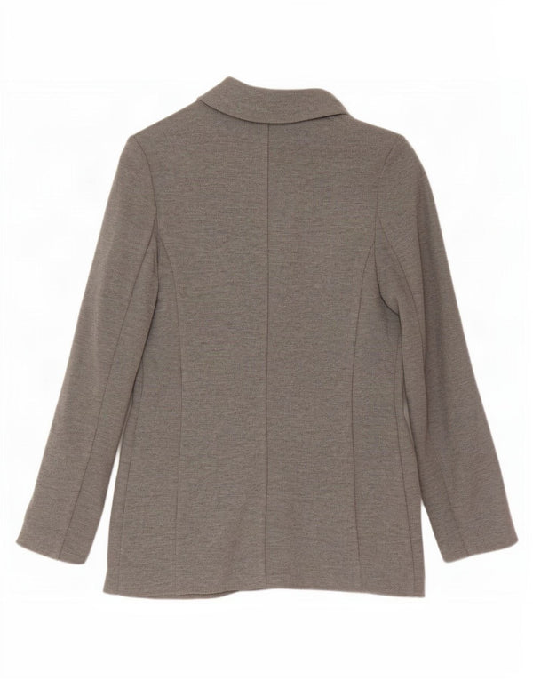 Marks & Spencer Womens Relaxed Fit Blazer Jacket UK 6 XS Grey Polyester