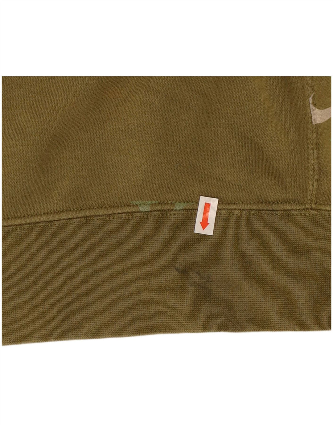 Nike Mens Graphic Hoodie Jumper Medium Khaki Cotton