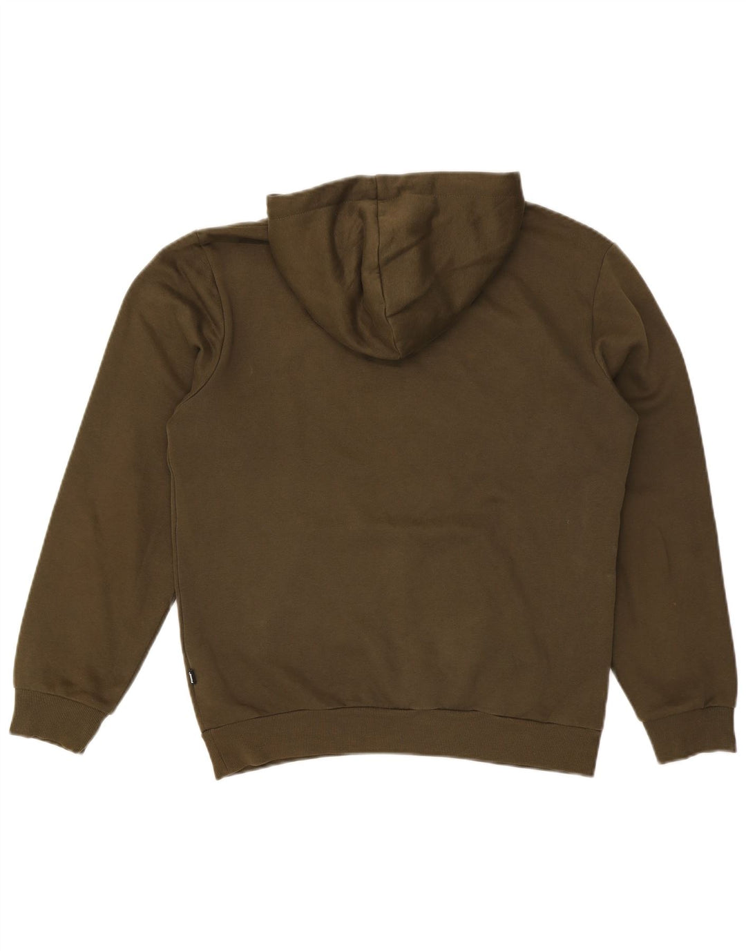 PUMA Mens Graphic Hoodie Jumper Small Khaki Cotton