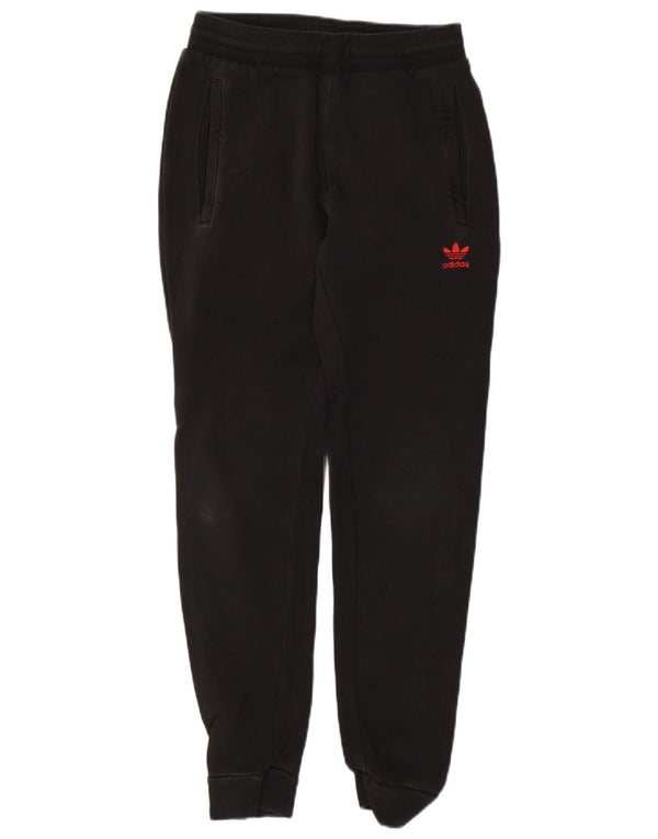 Adidas Mens Tracksuit Trousers Joggers Small Black Cotton