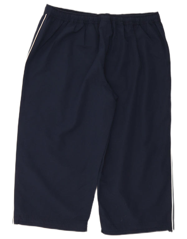 Reebok Womens Capri Tracksuit Trousers UK 18 XL Navy Blue Polyester