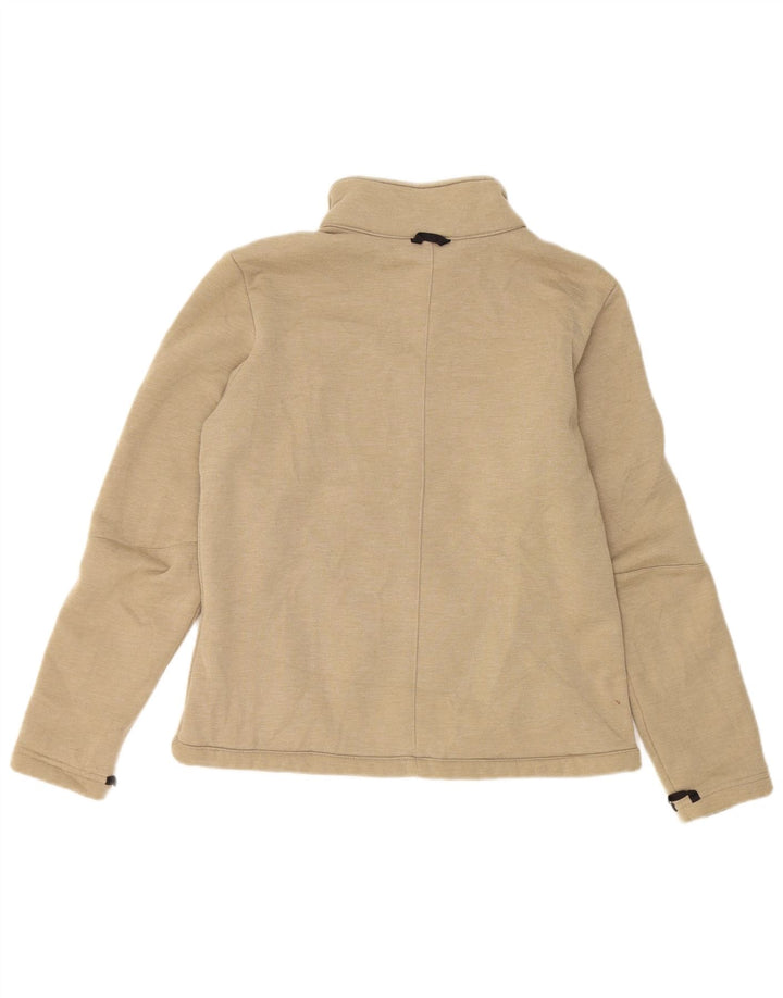 JACK WOLFSKIN Womens Tracksuit Top Jacket UK 16 Large Beige Polyester
