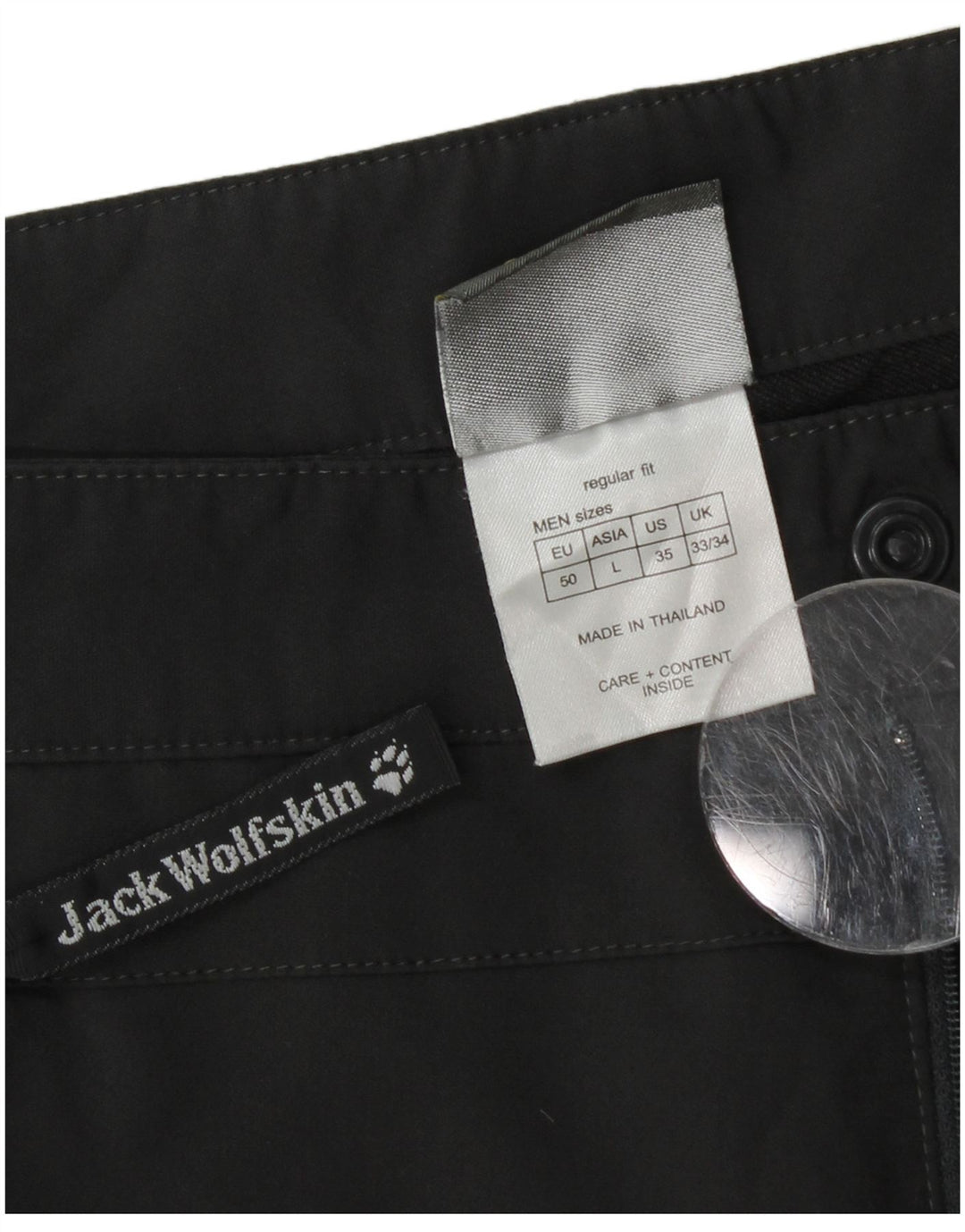 JACK WOLFSKIN Mens Cargo Bermuda Shorts W33 Medium Black Polyester
