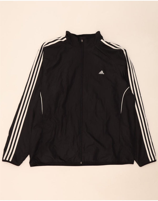Adidas Mens Tracksuit Top Jacket XL Black Polyester