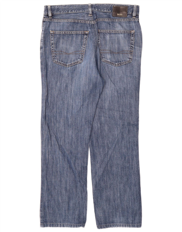 Hugo Boss Mens Straight Jeans W32 L29 Blue