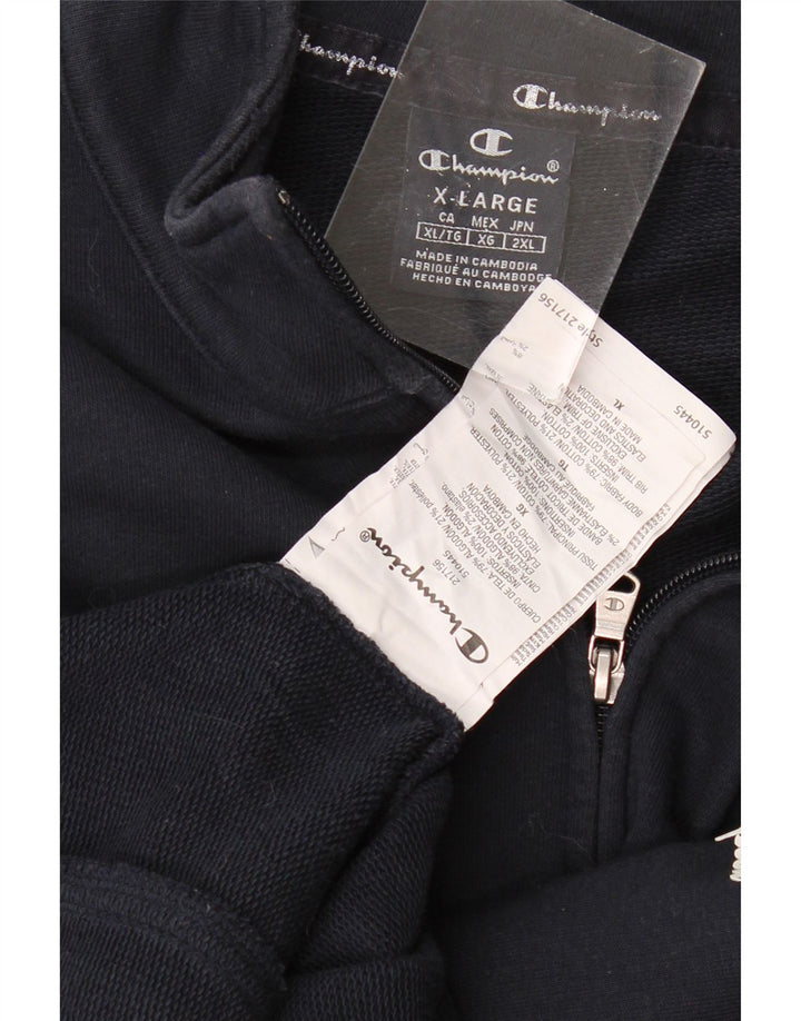CHAMPION Mens Tracksuit Top Jacket XL Navy Blue Cotton