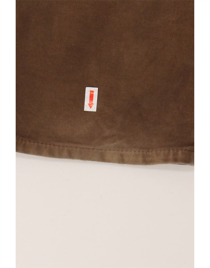 HACKETT Mens Slim Casual Trousers W34 L34 Brown Cotton