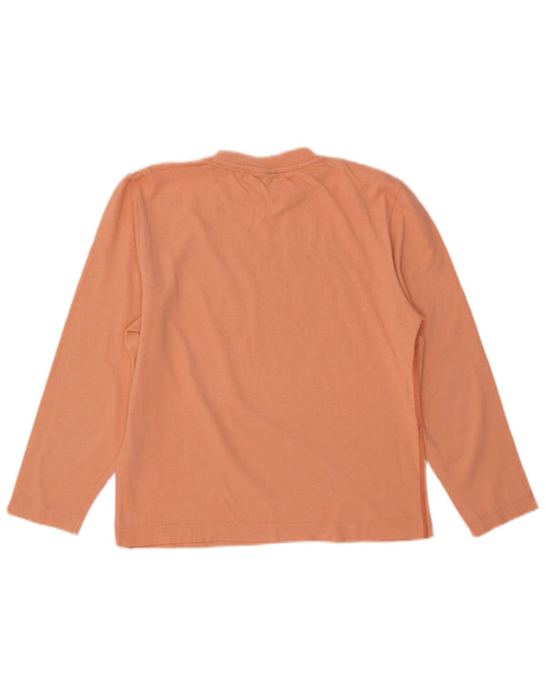 LEE Womens Graphic Top Long Sleeve UK 12 Medium Orange