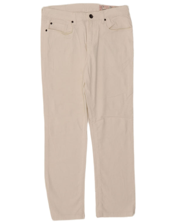 Rifle Womens Straight Jeans W34 L28 White Cotton