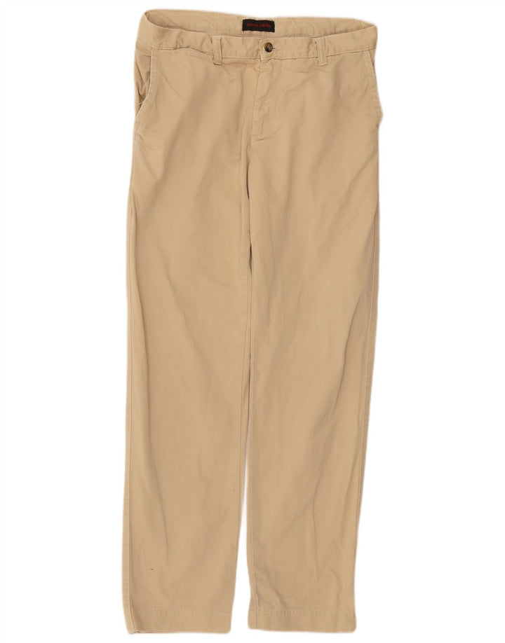 Pierre Cardin Mens Straight Chino Trousers W34 L30 Beige