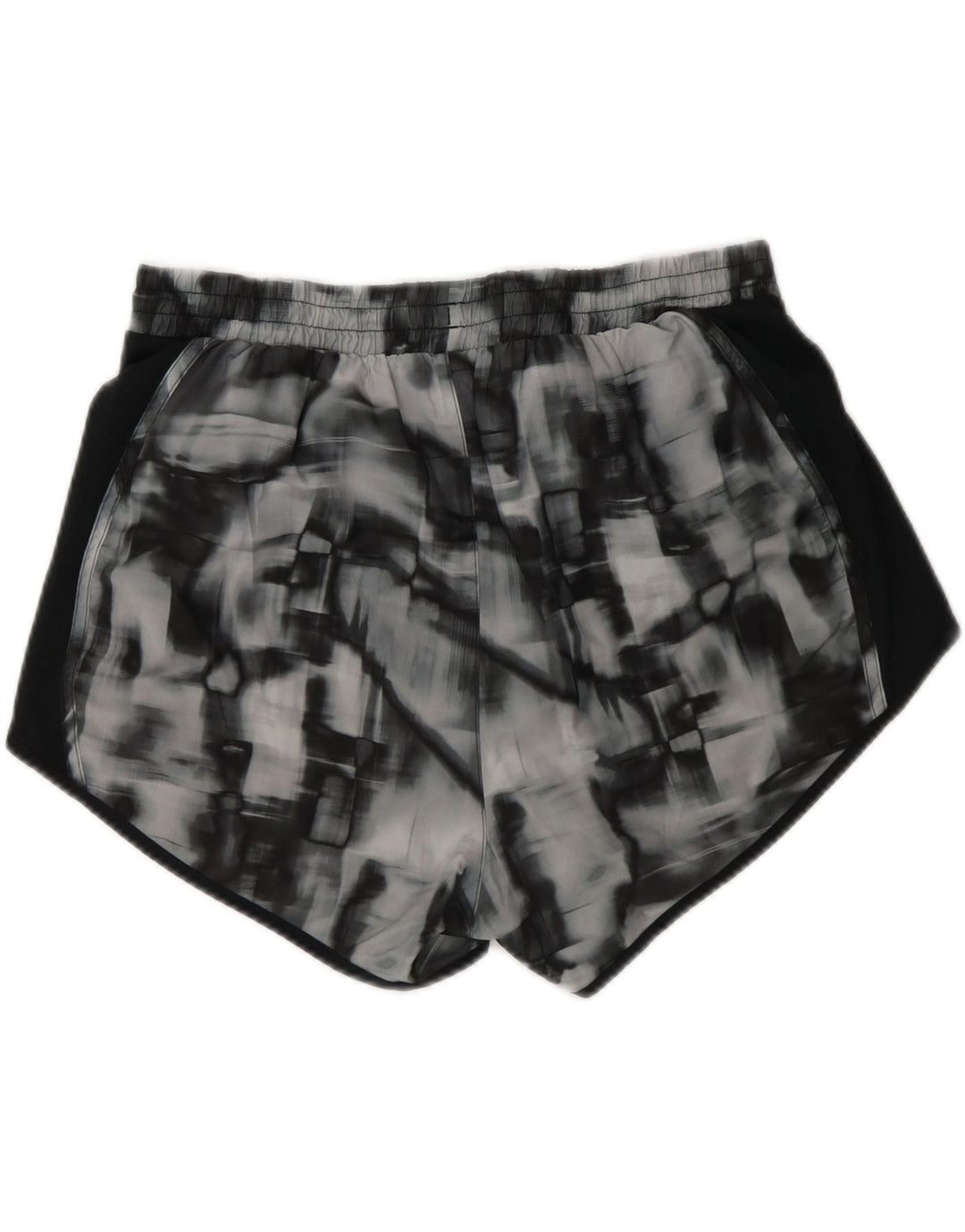 UNDER ARMOUR Womens Sport Shorts UK 14 Medium Grey Tie Dye