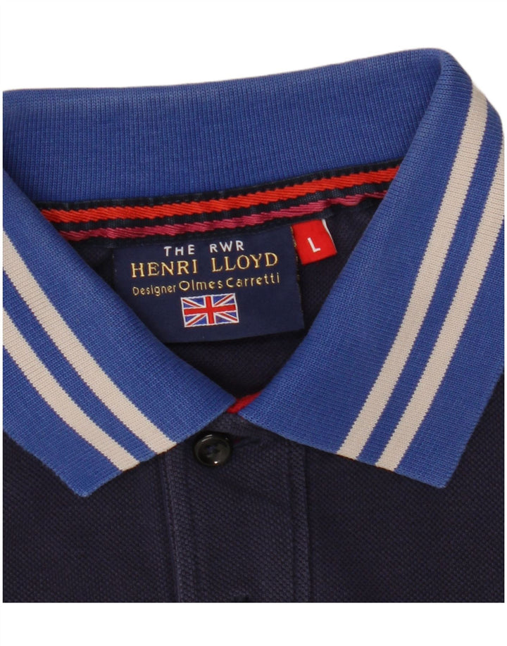 Henri Lloyd Mens Polo Shirt Large Navy Blue