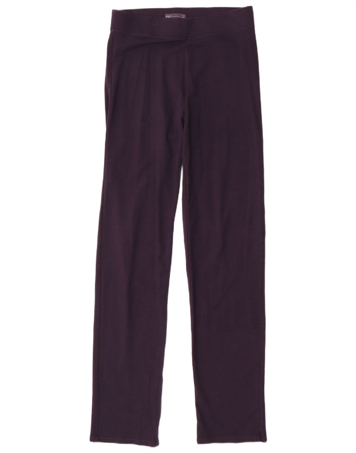 MARKS & SPENCER Womens Leggings UK 12 Medium Navy Blue Cotton