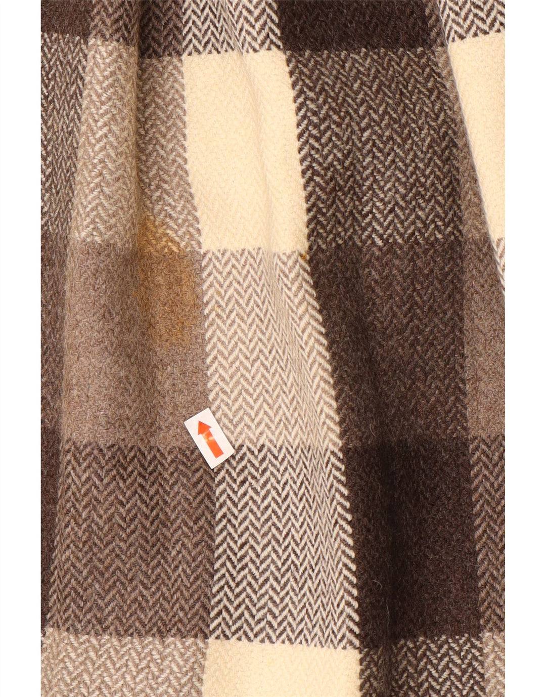 Vintage Womens Pleated Skirt W32 Large Brown Check