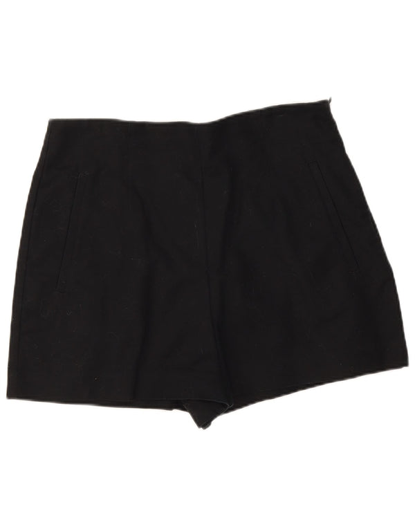 Zara Womens High Waist Hot Pants Large W30 Black Cotton