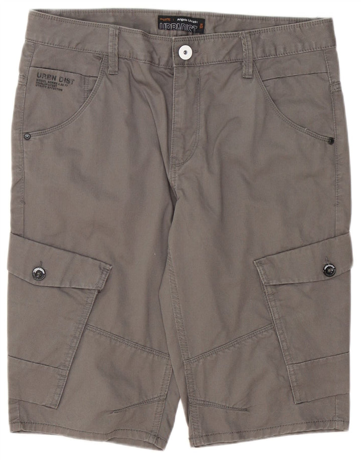 Angelo Litrico Mens Cargo Shorts W34 Large Grey Cotton