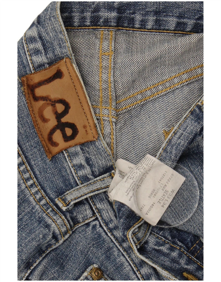 Lee Mens Seattle Straight Jeans W33 L30 Blue Cotton