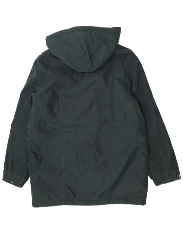 London Fog Womens Hooded Oversized Parka Jacket UK 12 Medium Green