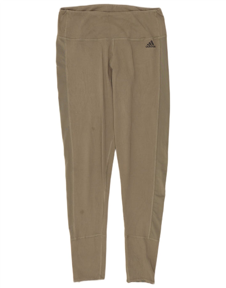 Adidas Womens Climacool Leggings UK 12/14 Medium  Khaki