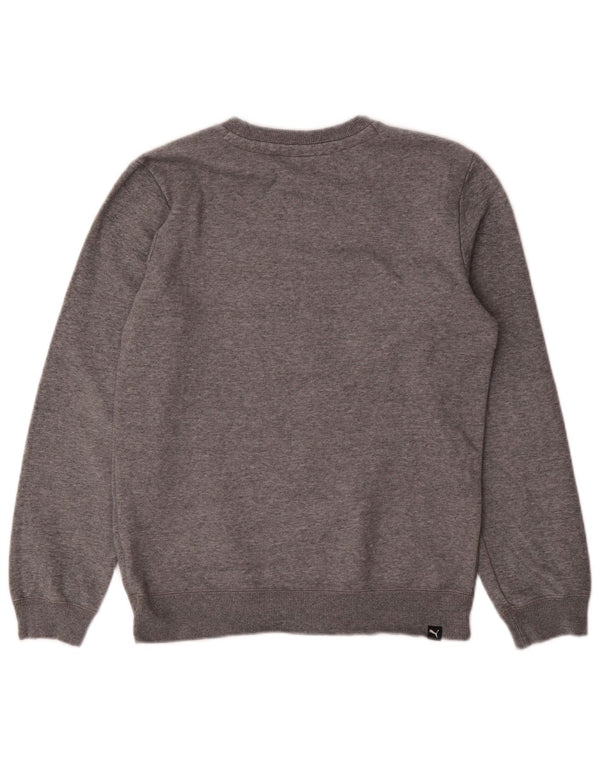 PUMA Boys Graphic Sweatshirt Jumper 13-14 Years Grey