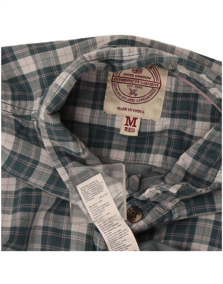 Fat Face Mens Shirt Medium Green Check Cotton