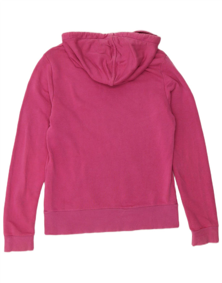 Puma Womens Graphic Hoodie Jumper UK 12 Medium Pink