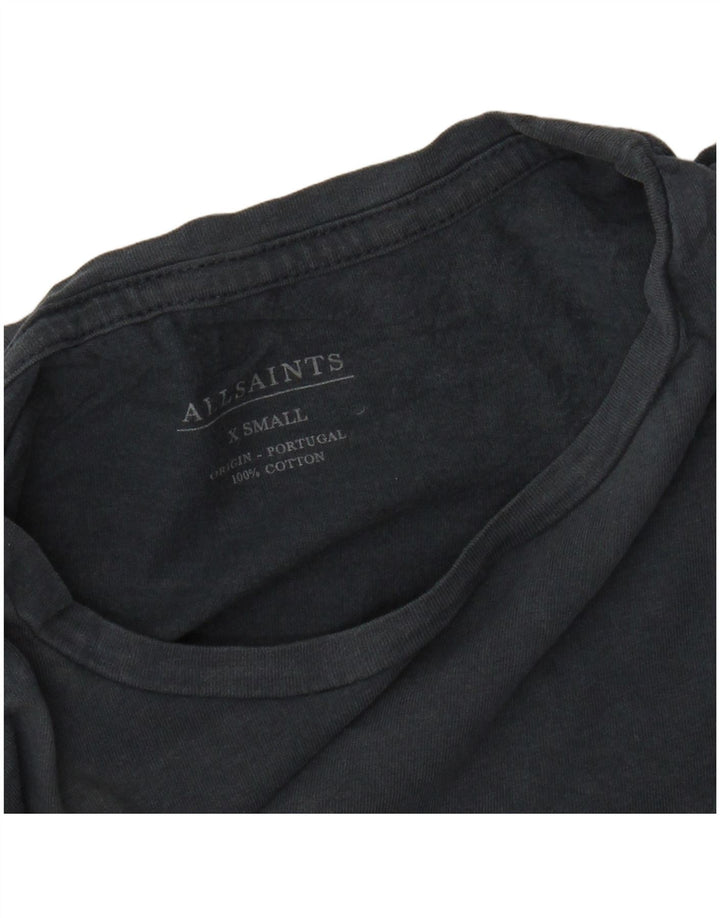 ALL SAINTS Mens T-Shirt Top XS Grey Cotton
