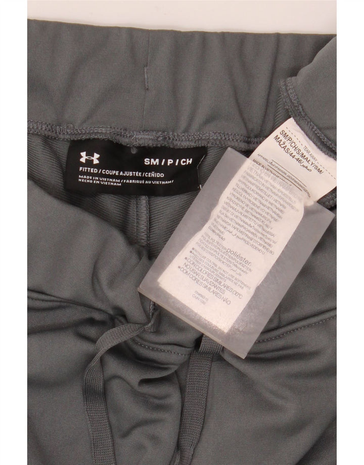 Under Armour Mens Straight Tracksuit Trousers Small Grey Colourblock