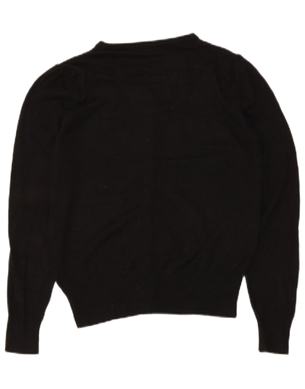 Zara Womens Cardigan Sweater UK 8 Small Black Viscose