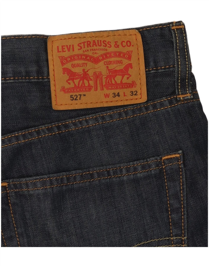 LEVI'S Mens 527 Bootcut Jeans W34 L32 Blue Cotton