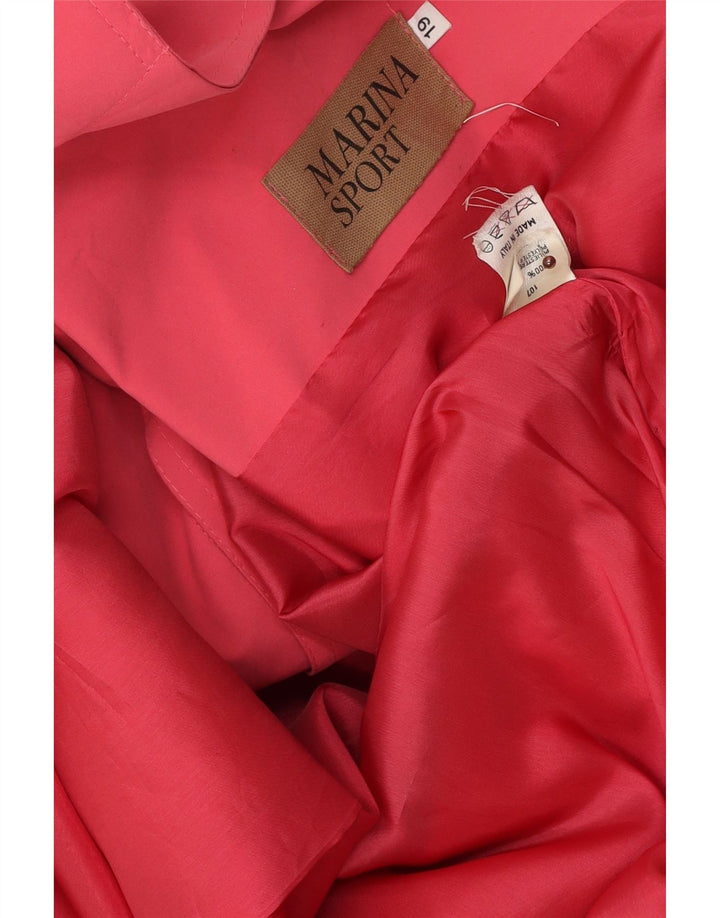 Marina Sport Womens Oversized Overcoat Size 19 Small Pink Polyester